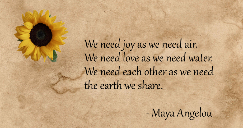 We need joy